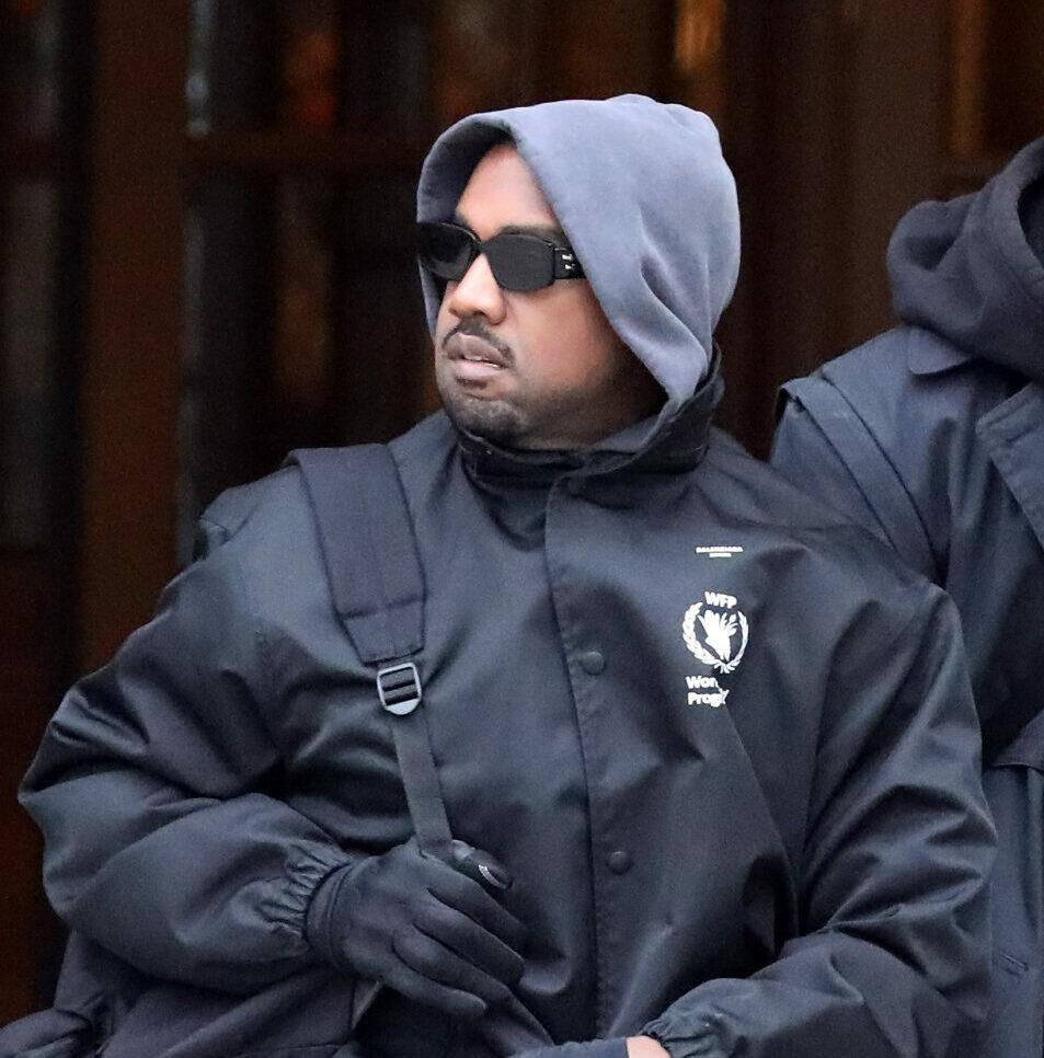 Kanye West seen leaving the Ritz hotel