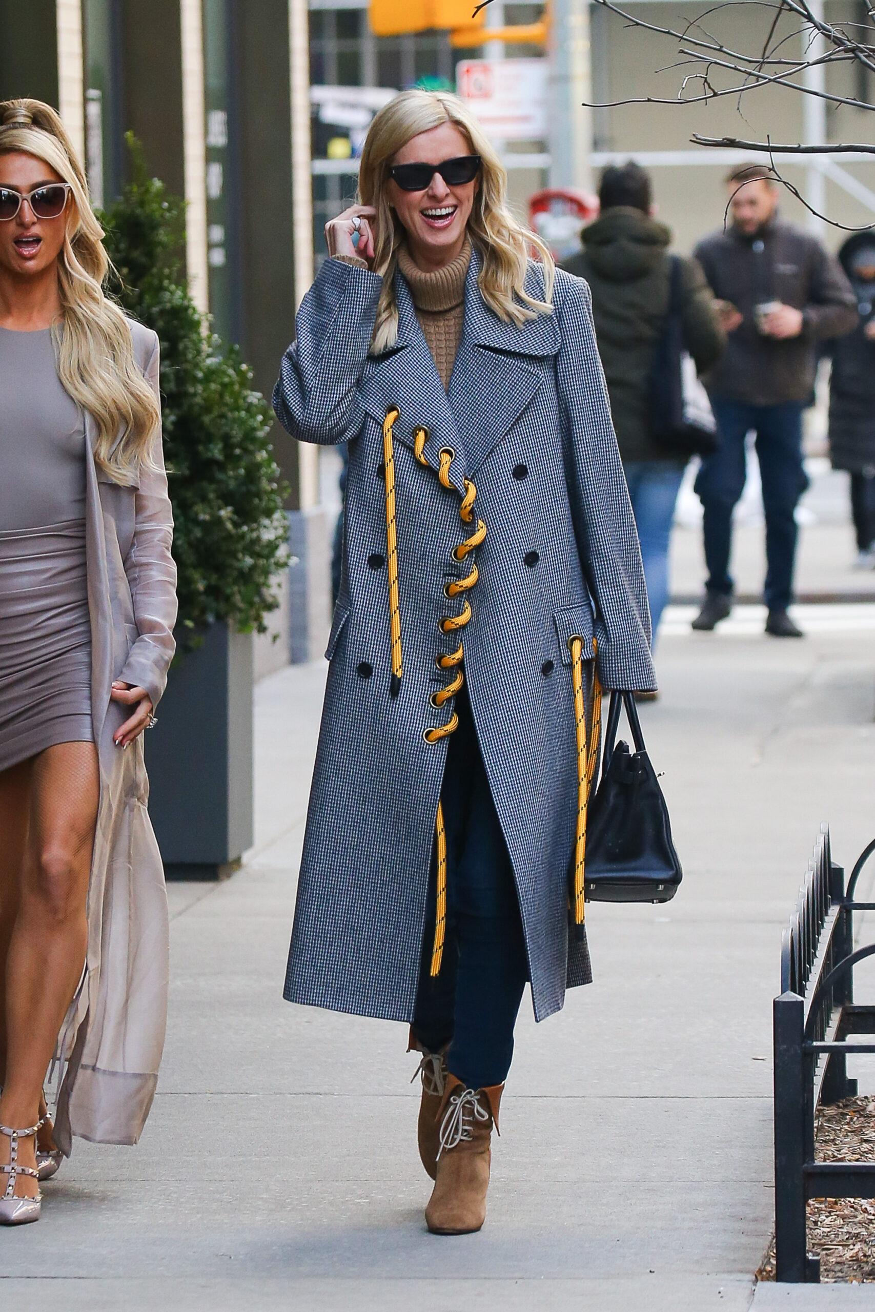Pregnant Nicky Hilton seen all smiling while out and about with her sister Paris Hilton in New York City