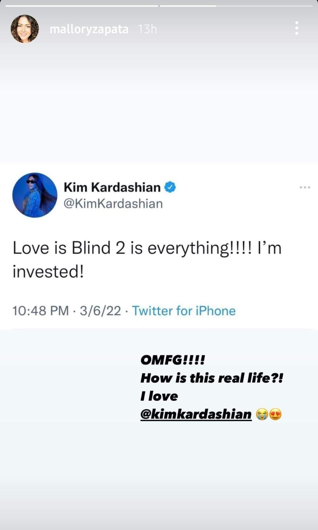 "Love Is Blind" season 2 cast reactions to Kim Kardashian's tweet