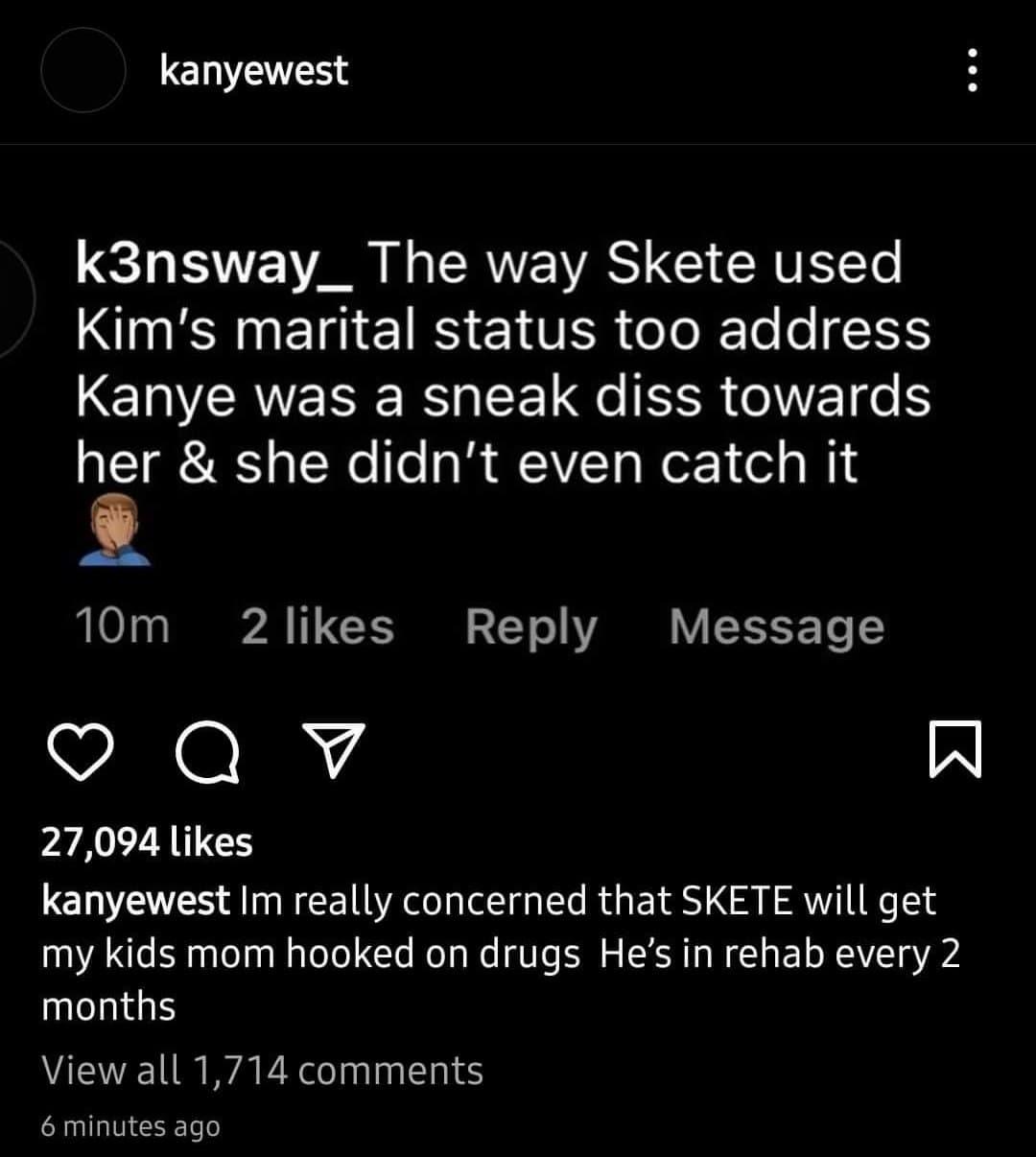Kanye West takes more shots at Pete Davidson on Instagram at 7 AM on March 16, 2022 