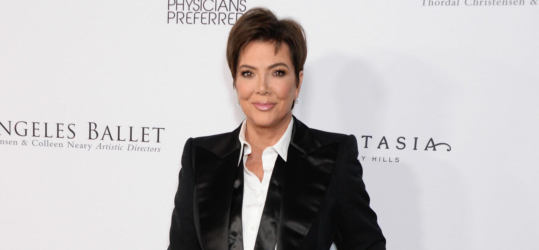 Kris Jenner In Black Suit