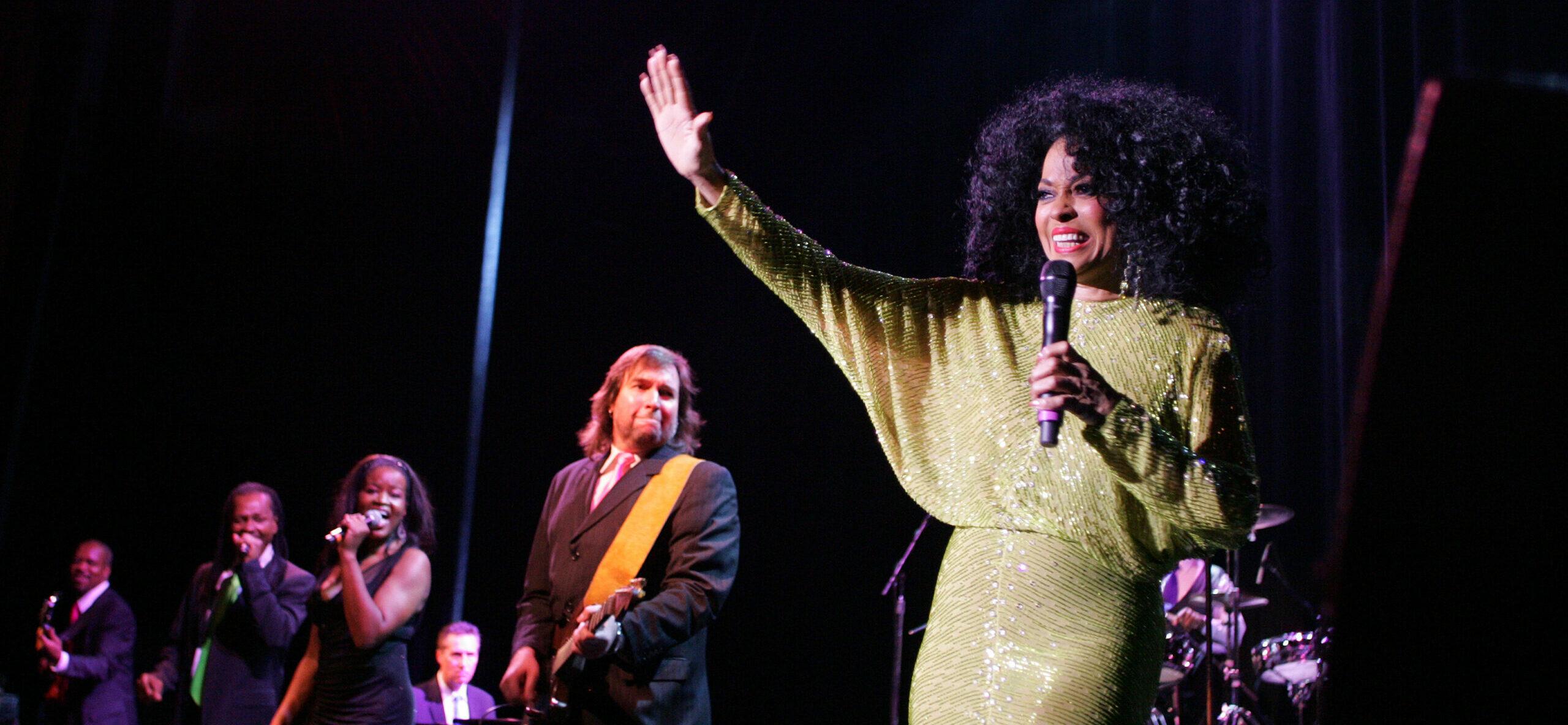 Diana Ross performing at the Segerstrom Center for the Arts