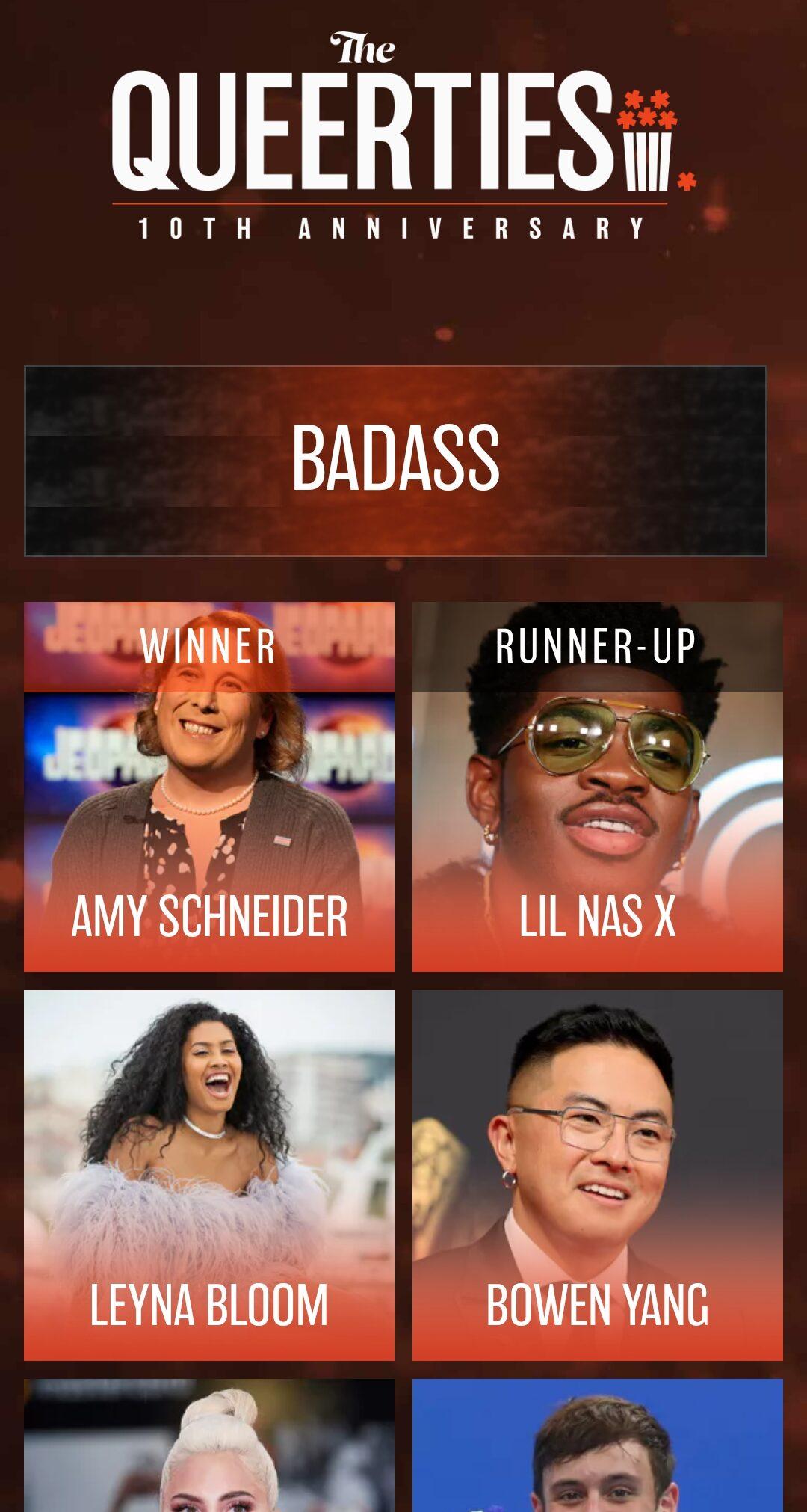Amy Schneider and Lil Nas X win