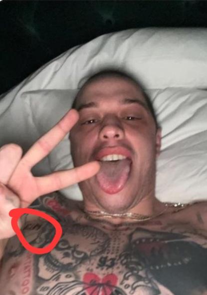 Pete Davidson has Kim's name tattooed on his chest