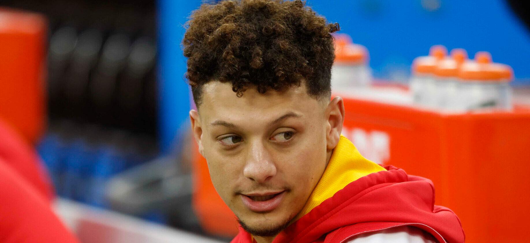 Patrick Mahomes at a NFL game 2021: Chiefs vs Chargers DEC 16