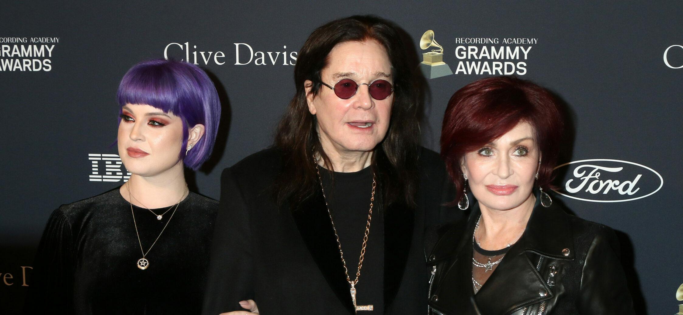 Sharon Osbourne, Kelly Osbourne & Ozzy Osbourne at the 2020 Clive Davis Pre-Grammy Party