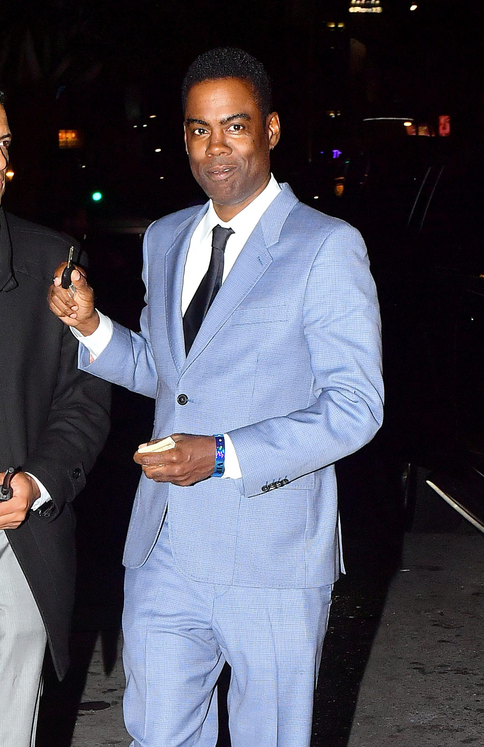 Chris Rock is all smiles while leaving Diana Ross apos s 75th Birthday Celebration in Hollywood CA