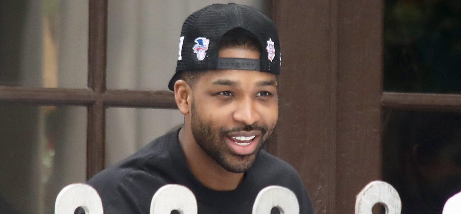Tristan Thompson seen days after baby True apos s 1st birthday drinking champagne and eating pizza at The Ivy