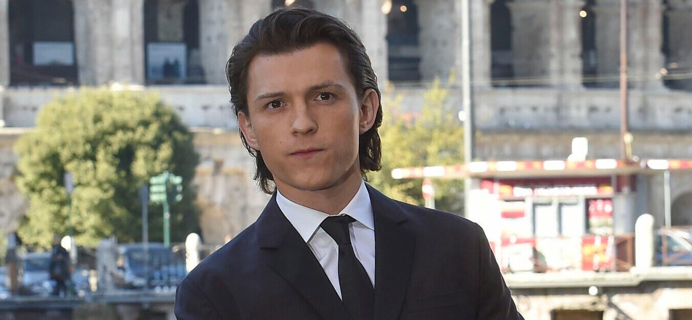 Tom Holland videocalls his mother while attending the photocall of Uncharted in Rome