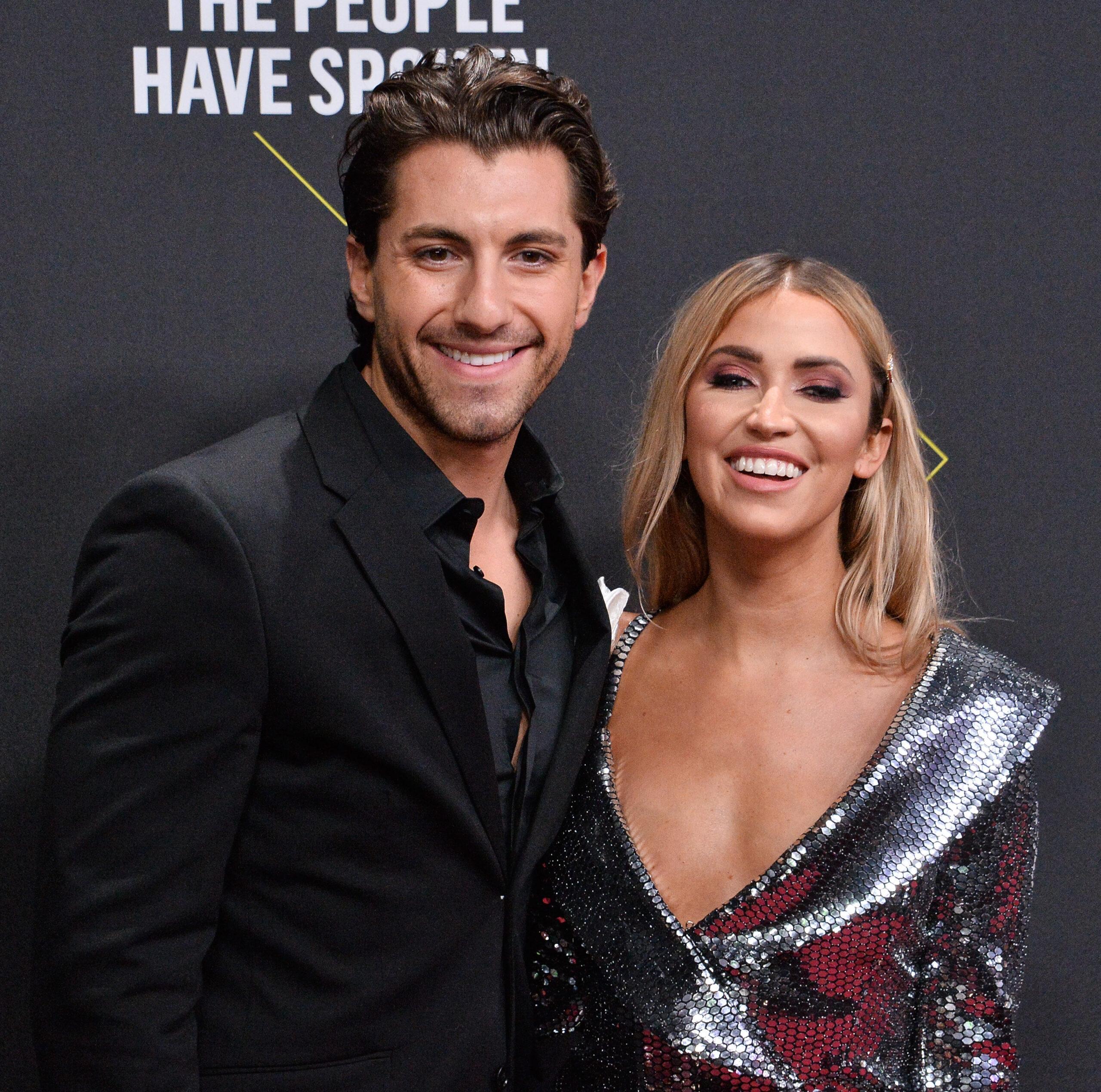 Jason Tartick and Kaitlyn Bristowe attend E! People's Choice Awards in Santa Monica