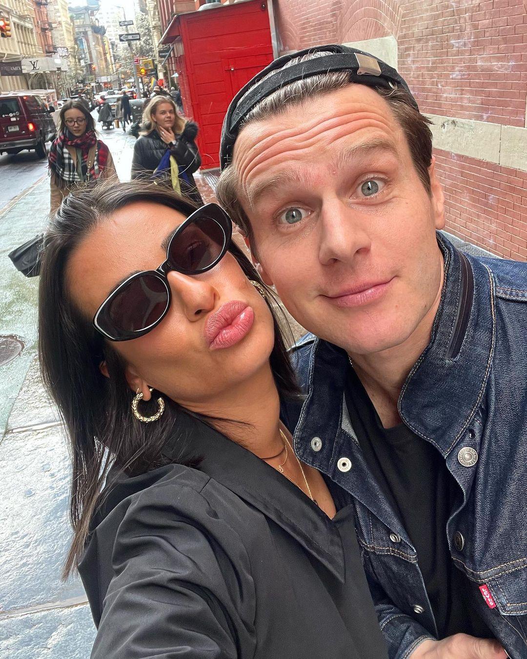 Lea Michele On Instagram Pictured With Jonathan Groff