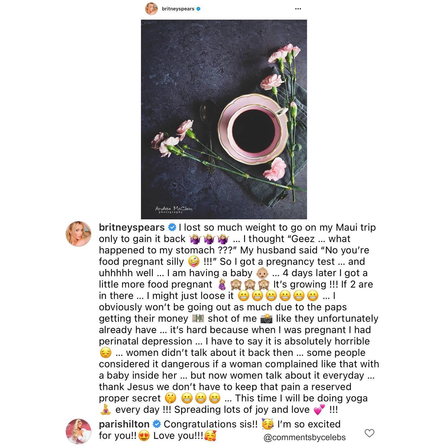 Paris Hilton comments on Britney Spears' pregnancy