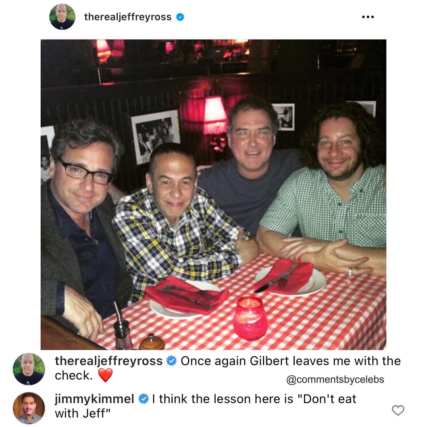 Jimmy Kimmel comments on Jeff Ross/Gilbert Gottfried photo