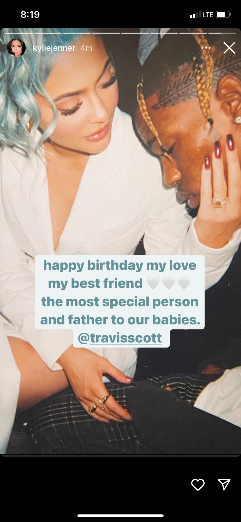 Kylie Jenner wishes Travis Scott a happy birthday