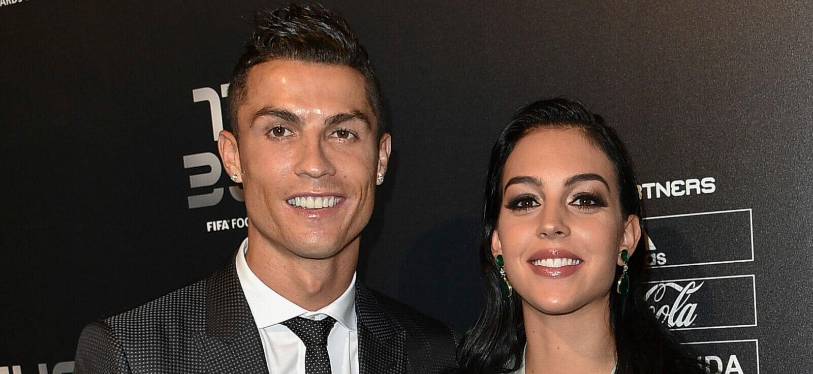 Cristiano Ronaldo with his son and his fiancee at The Best FIFA Football Awards in London
