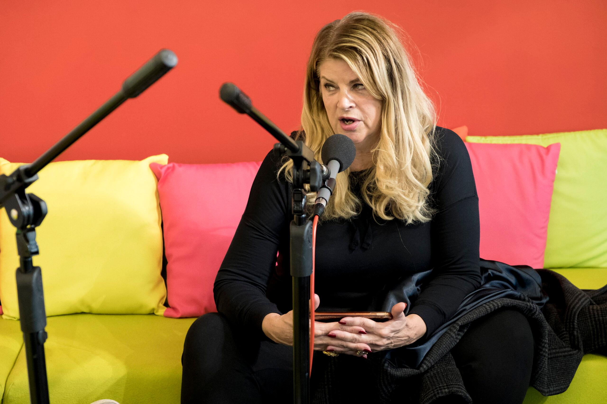 Kirstie Alley chats with Dan Wootton at The Sun