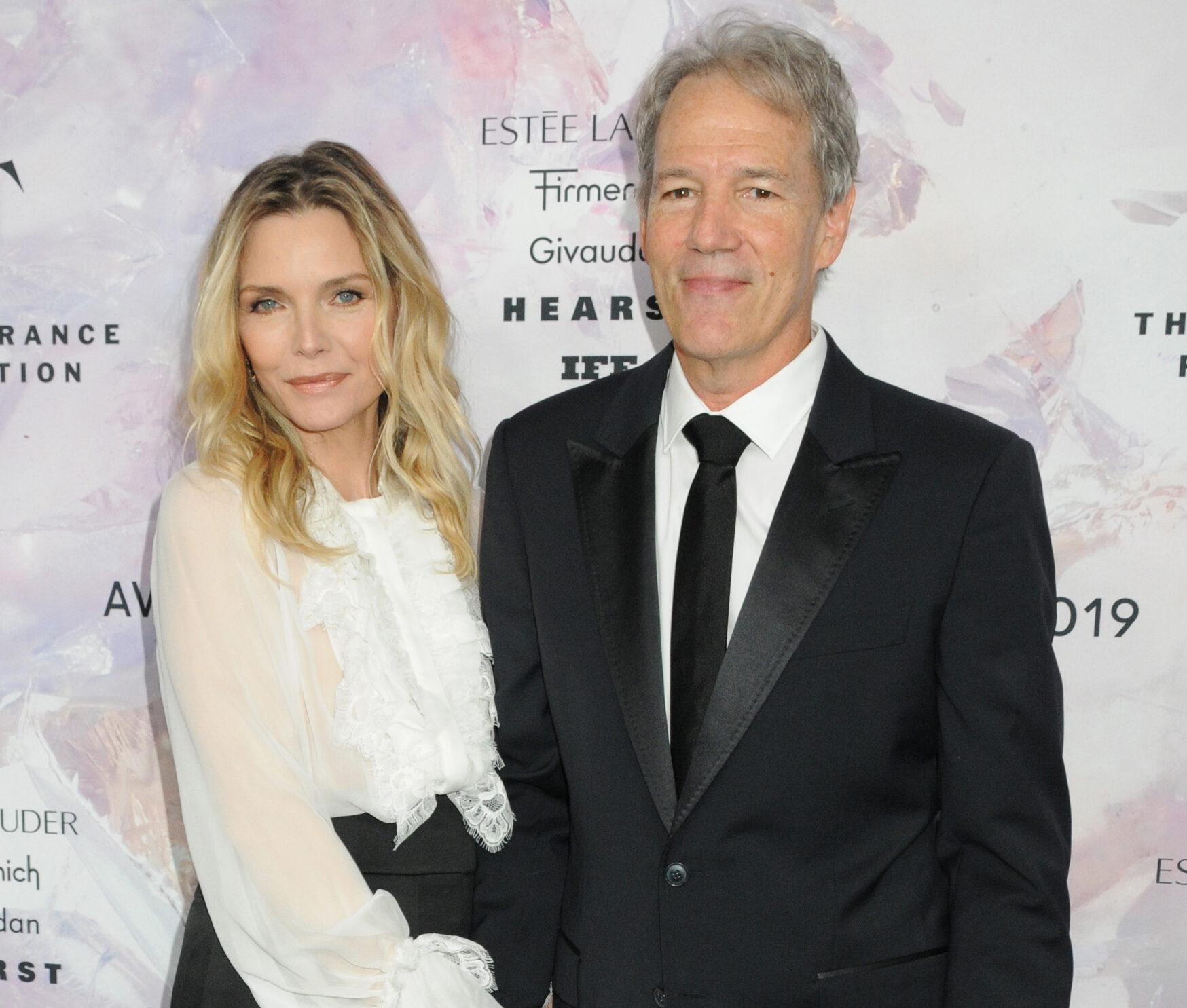 David E. Kelley and Michelle Pfeiffer at the 2019 Fragrance Foundation Awards