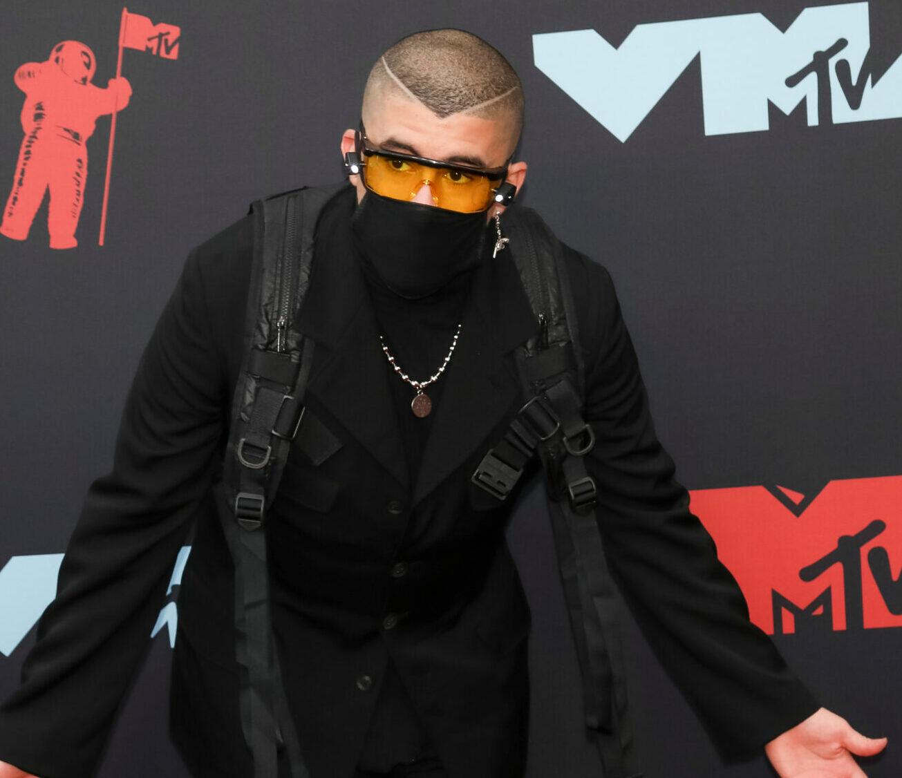 Bad Bunny attends the 2019 MTV Video Music Awards, VMAs, at Prudential Center in Newark, New Jersey, USA, on 26 August 2019.