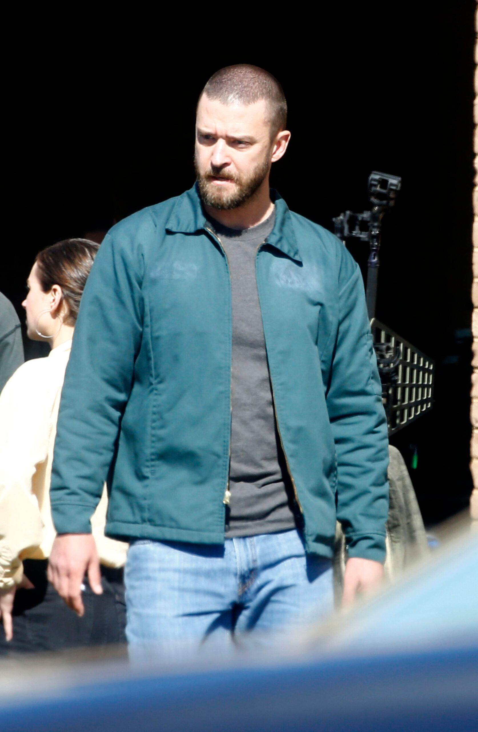 Justin Timberlake é visto no personagem enquanto continua as filmagens do novo filme Palmer em Nova Orleans