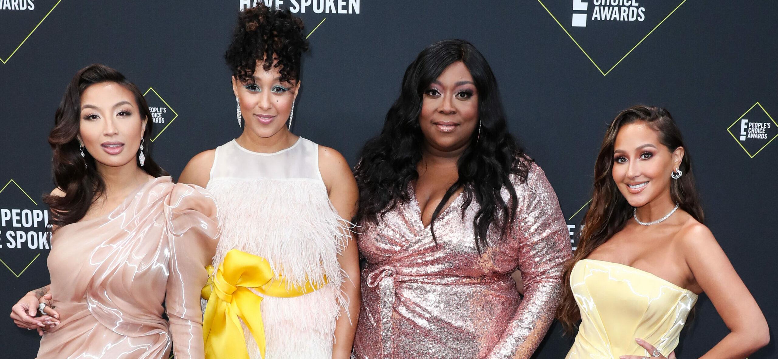 Hosts of "The Real" Jeannie Mai, Tamera Mowry-Housley, Loni Love, Adrienne Bailon Houghton at the 2019 E! People's Choice Awards