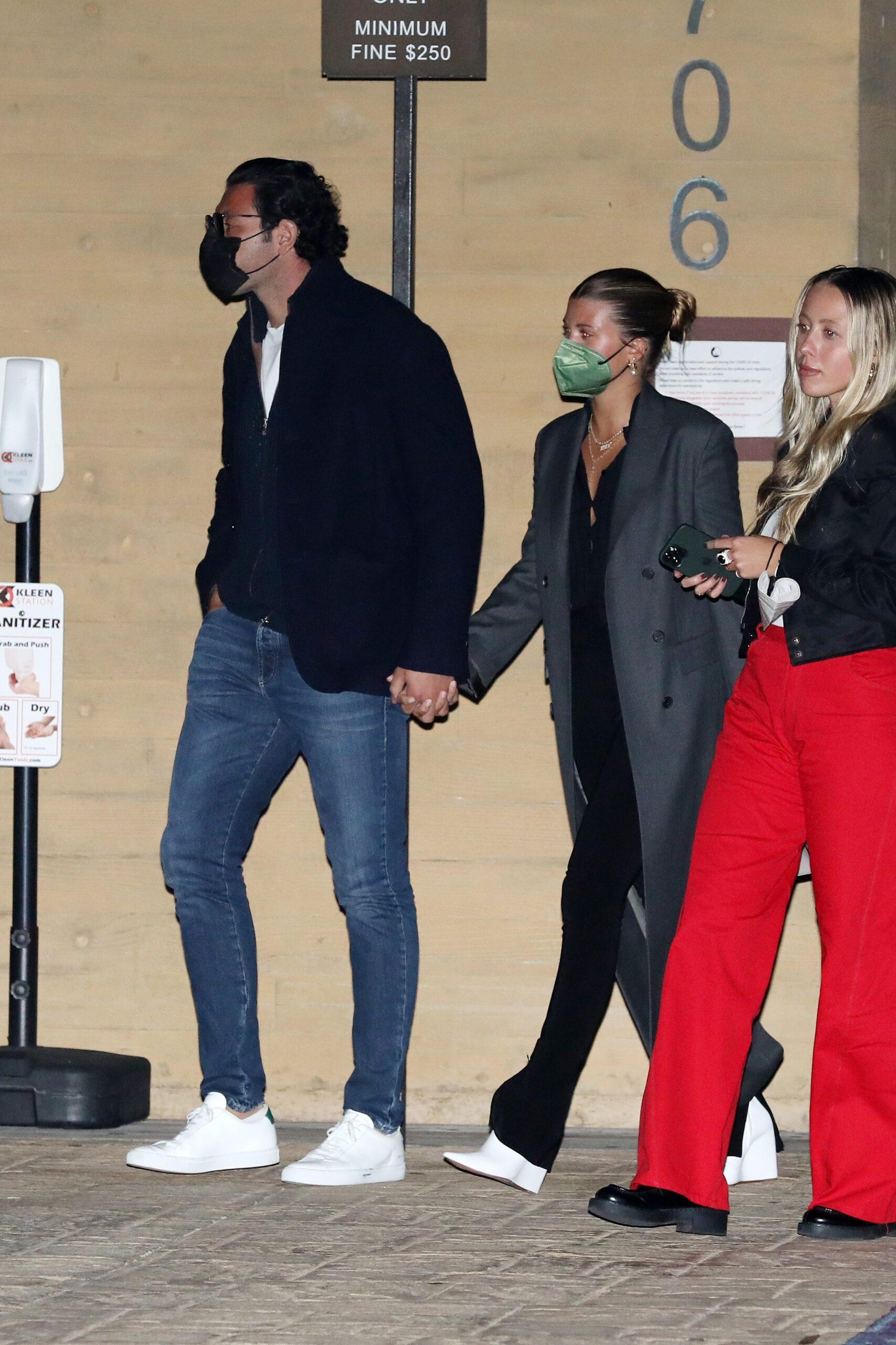 Sofia Richie and boyfriend Elliot Grainge hold hands as they leave Nobu Malibu