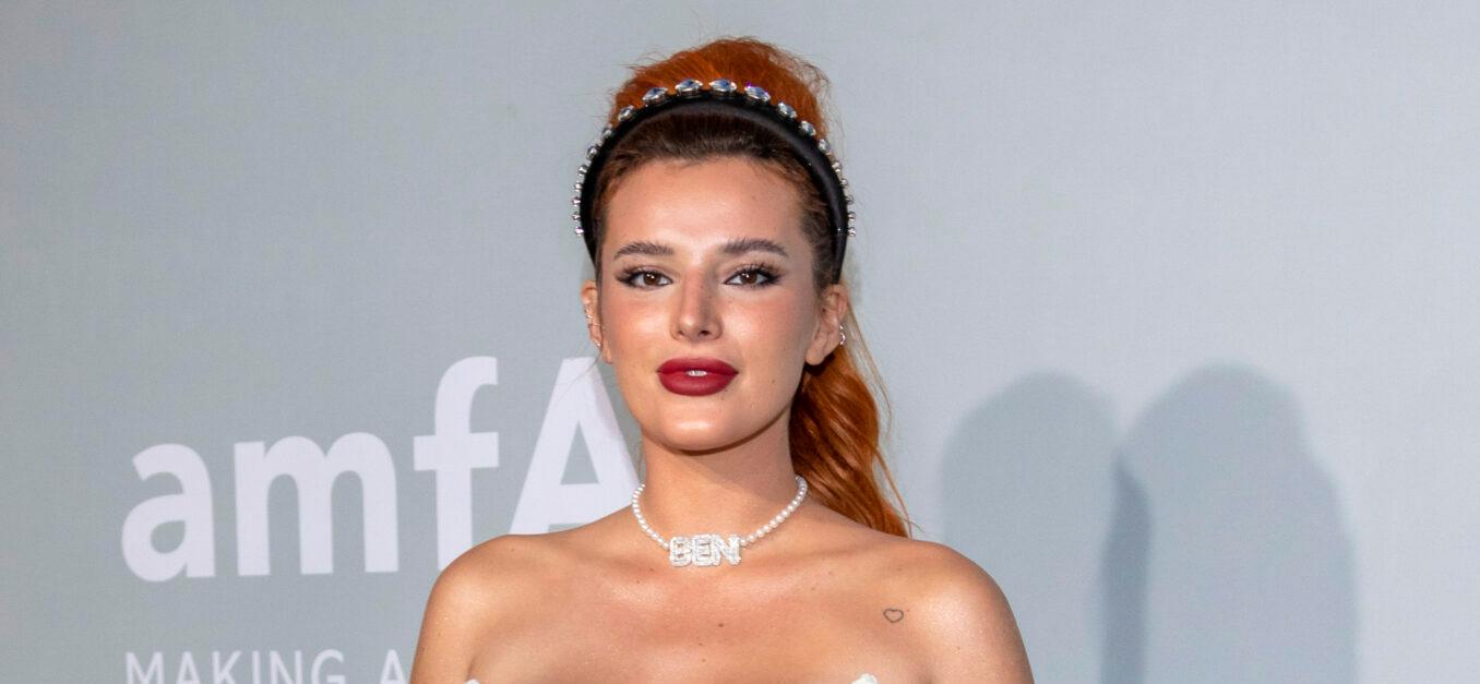 Caroline Scheufele and dog attend the amfAR Gala during the 74th Cannes Film Festival at Villa Eilenroc in Antibes, France, on 16 July 2021. Photo: Vinnie Levine. 16 Jul 2021 Pictured: Bella Thorne attends the amfAR Gala during the 74th Cannes Film Festival at Villa Eilenroc in Antibes, France, on 16 July 2021. Photo: Vinnie Levine. Photo credit: MEGA TheMegaAgency.com +1 888 505 6342 (Mega Agency TagID: MEGA771801_034.jpg) [Photo via Mega Agency]