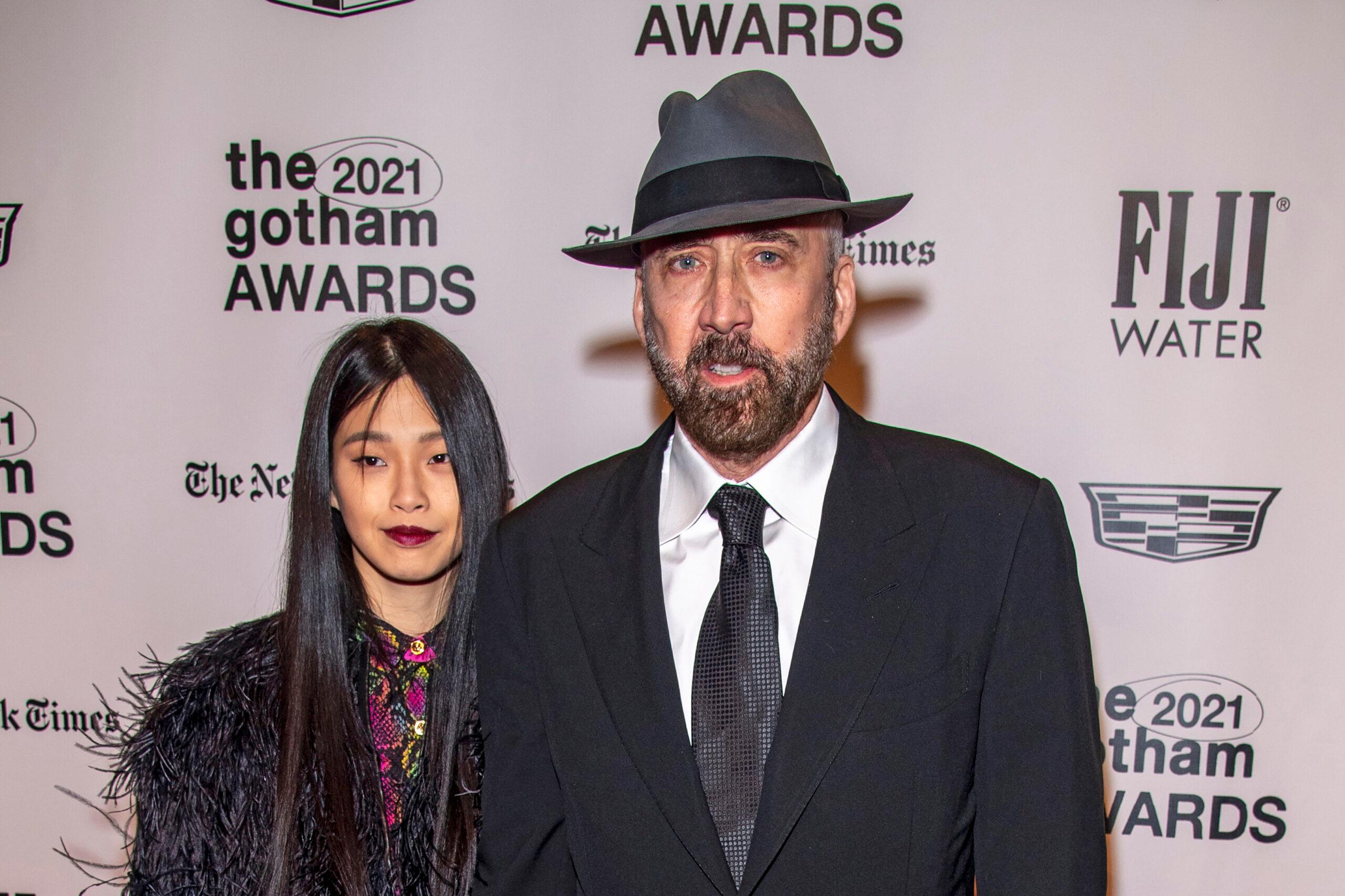 Nicholas Cage and wife Riko Shibata at 2021 Gotham Awards