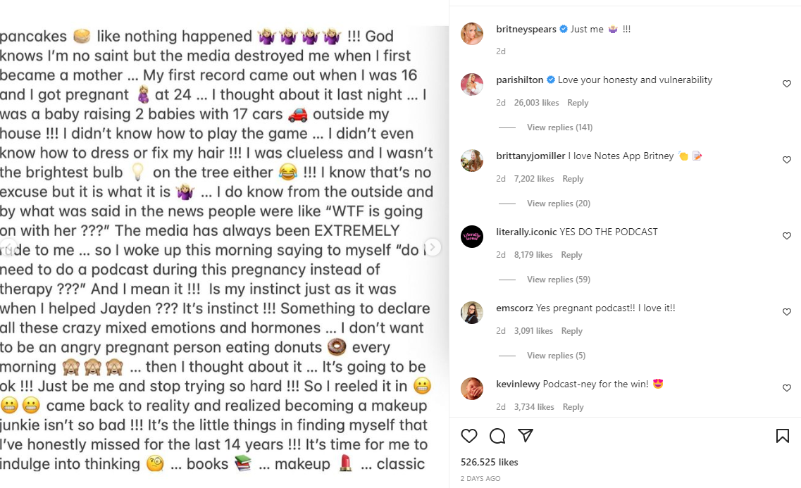 Britney Spears is pregnant and all over Instagram for it