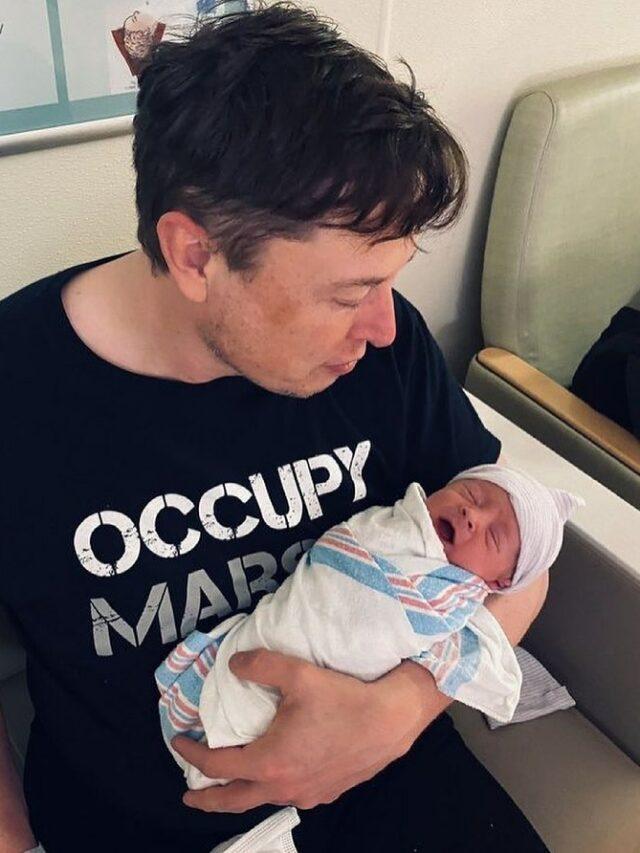 Elon Musk with child