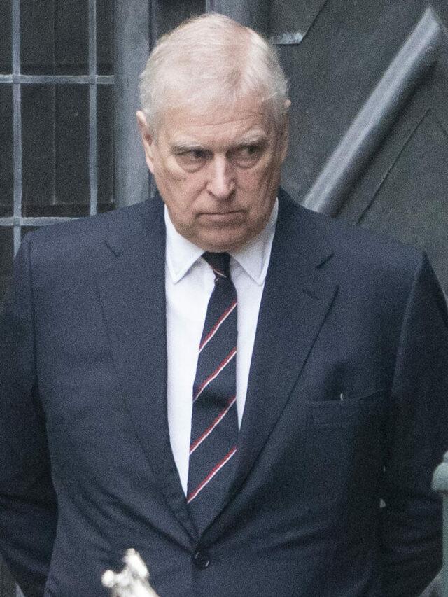 Prince Andrew at Prince Philip's Memorial Service