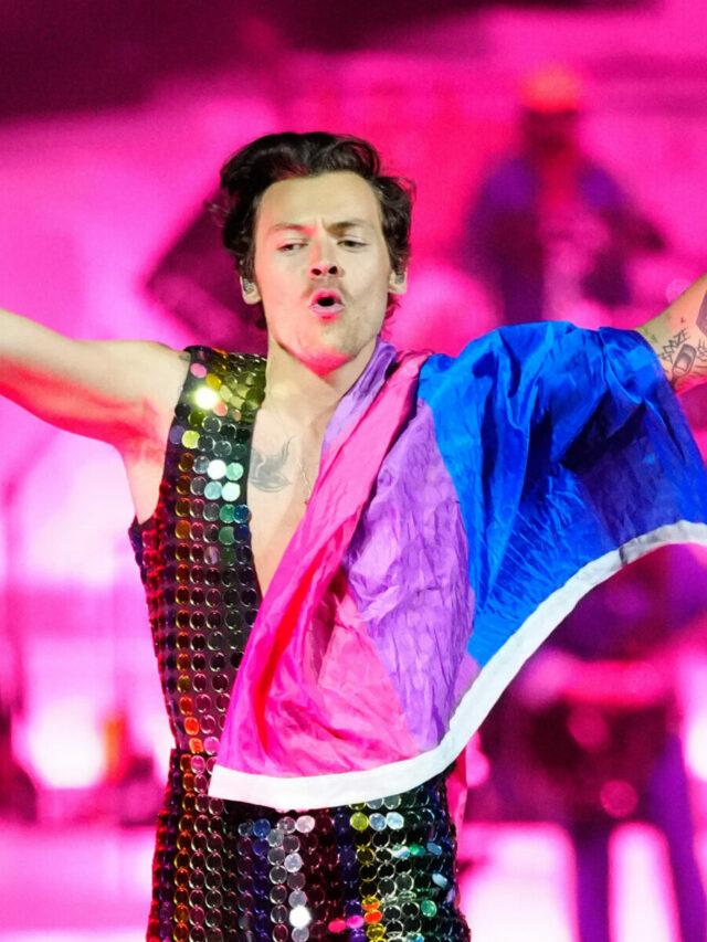Harry Styles performs at 2022 Coachella Festival in Indio CA