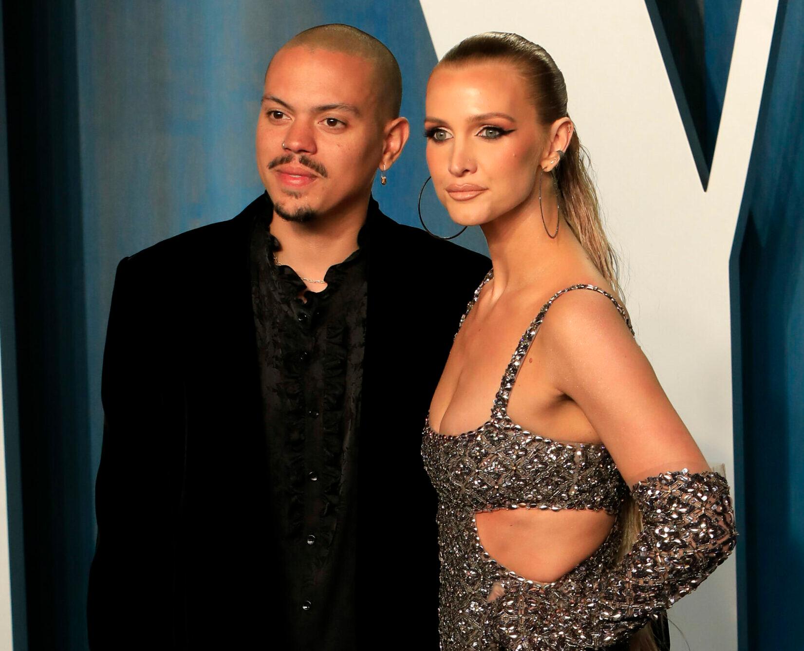 Evan Ross, Ashlee Simpson at the Vanity Fair Oscar Party at Wallis Annenberg Center for the Performing Arts