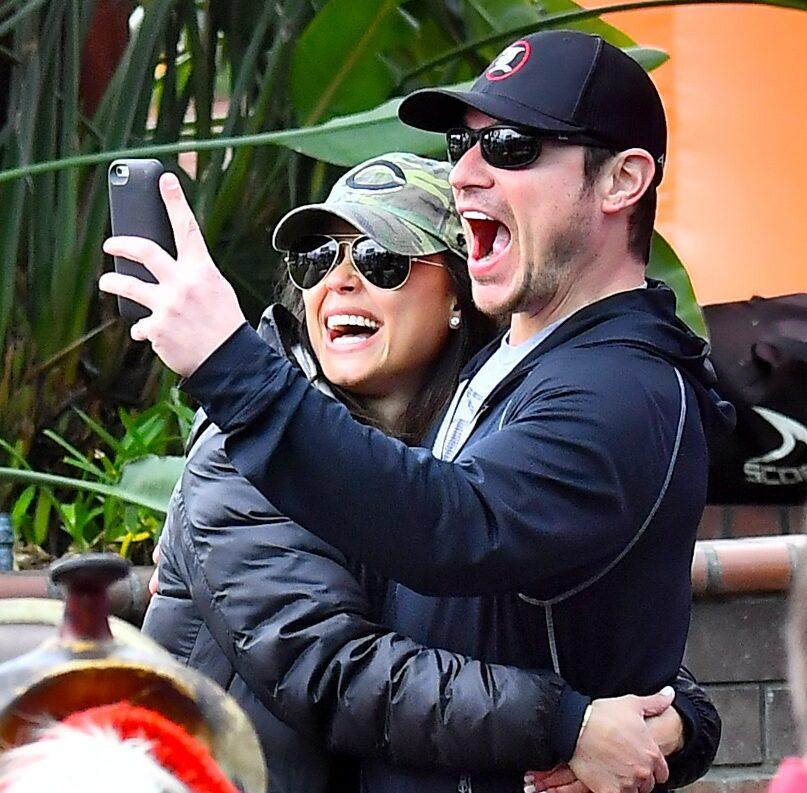 Nick and Vanessa Lachey take a Silly Selfie at the Farmer apos s Market