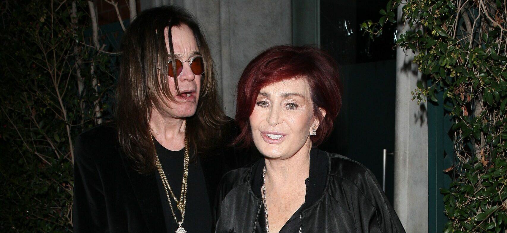 Ozzy and Sharon Osbourne hold hands as they leave Mr Chow restaurant after celebrating Billy Idol apos s 63rd birthday party