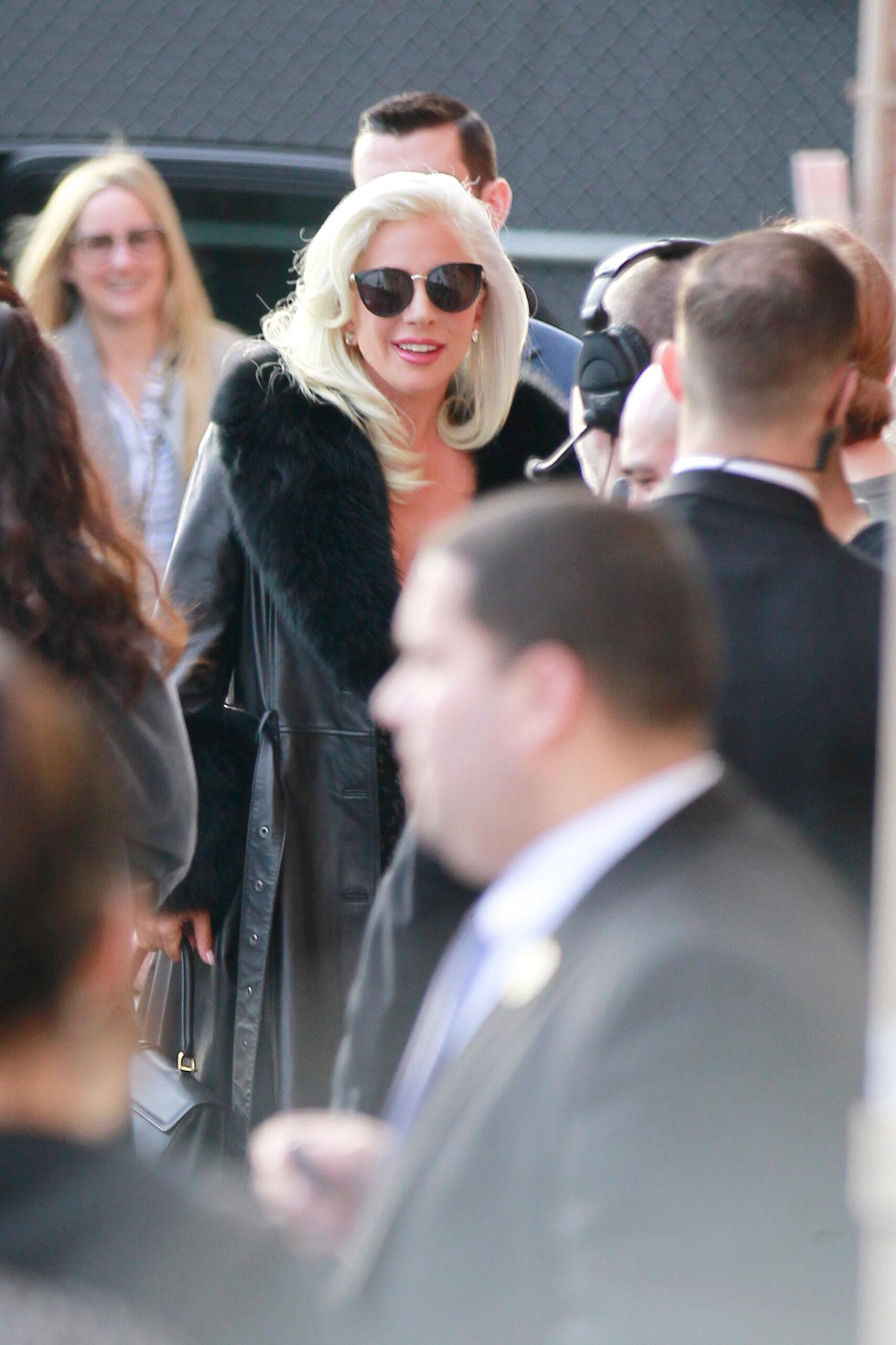 Lady Gaga walks into Jimmy Kimmel Live