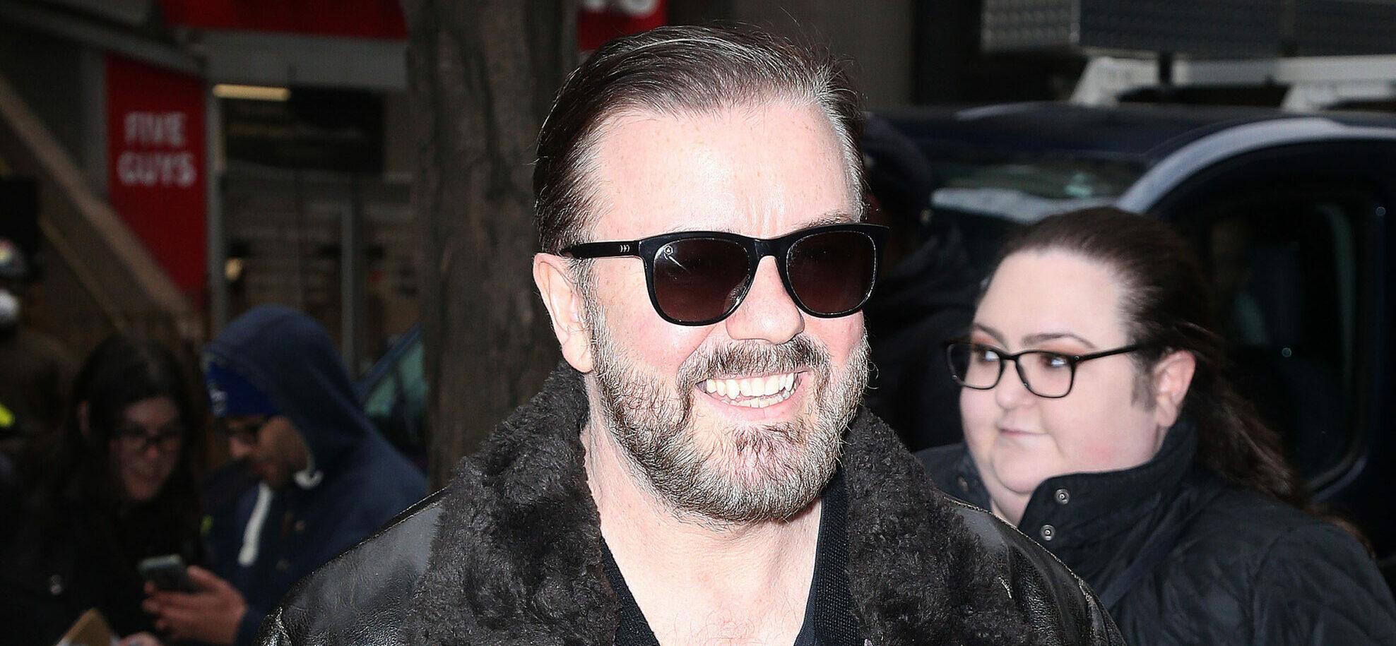 Ricky Gervais visits Today Show in New York