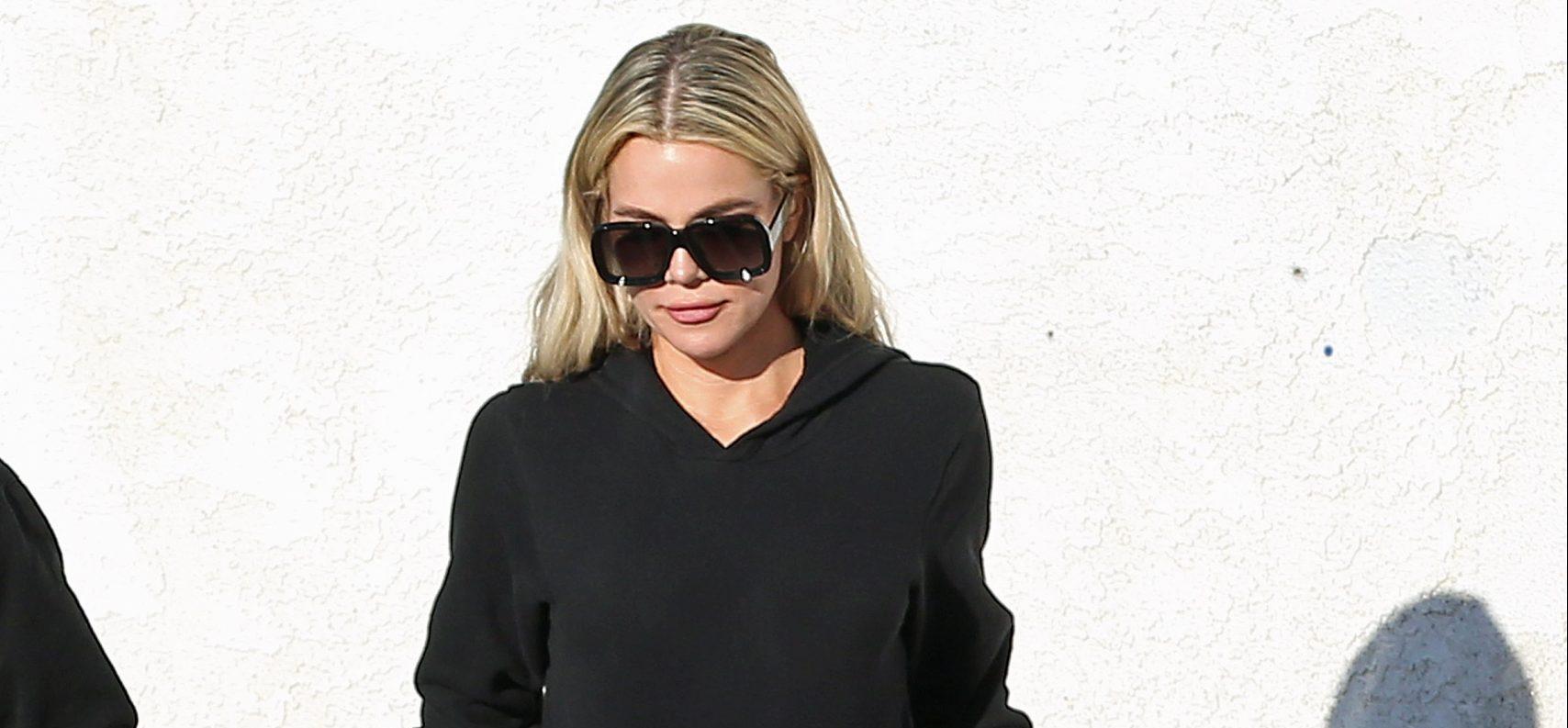 Khloe Kardashian picks up her daughter True Thompson from her dance class in Los Angeles