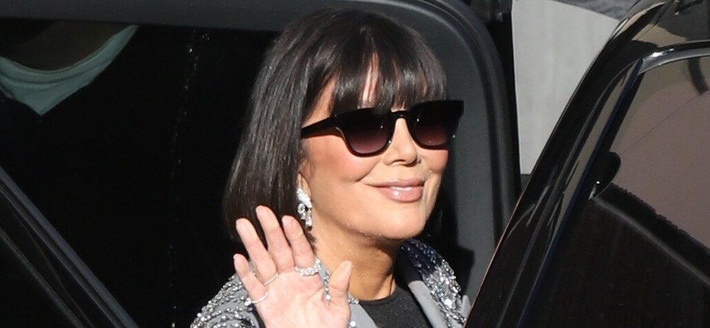 Kris Jenner with her new hair do and Cory Gamble arrive to Jimmy Kimmel