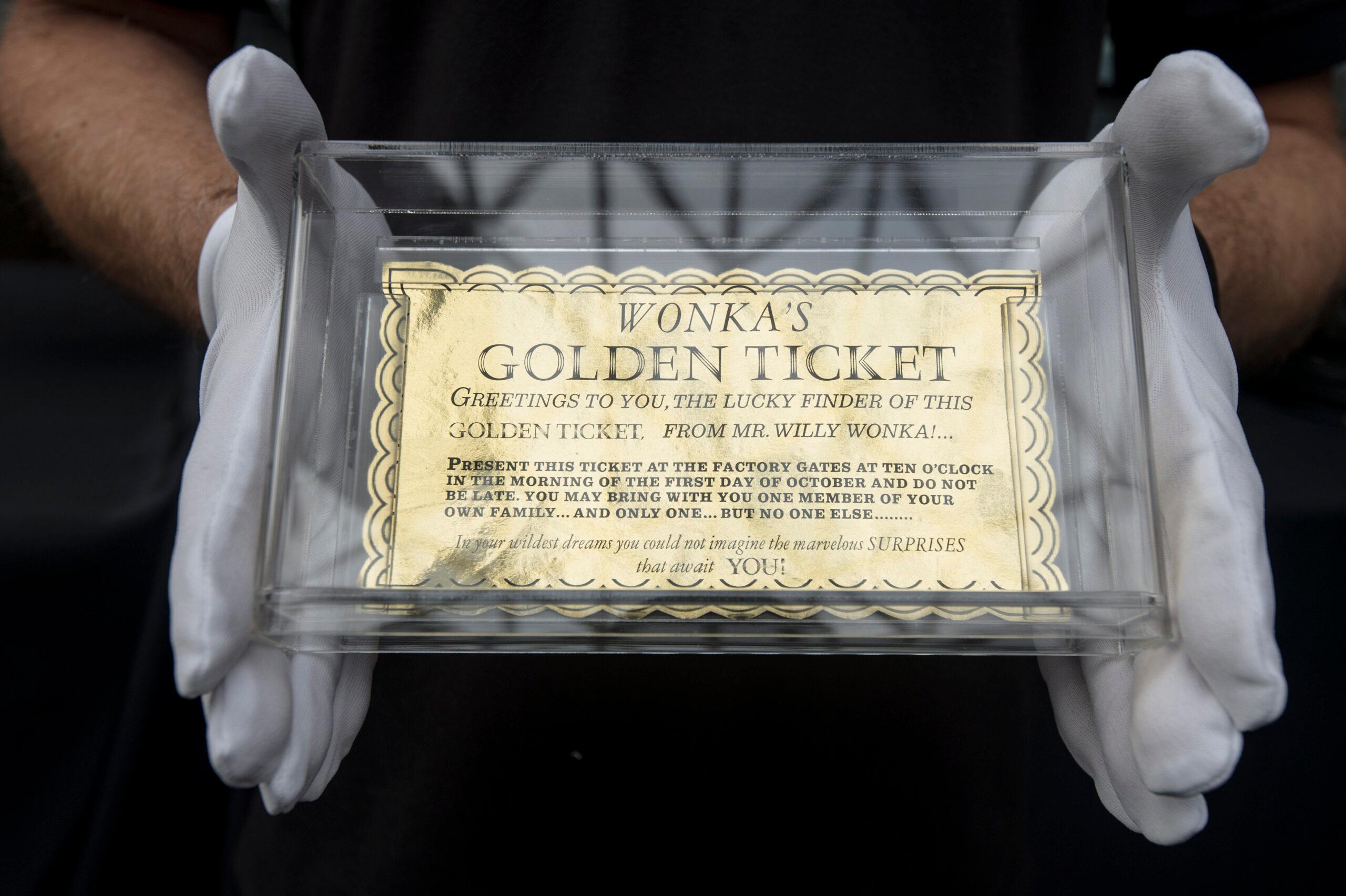 Wonka's (Gene Wilder) golden ticket from..........