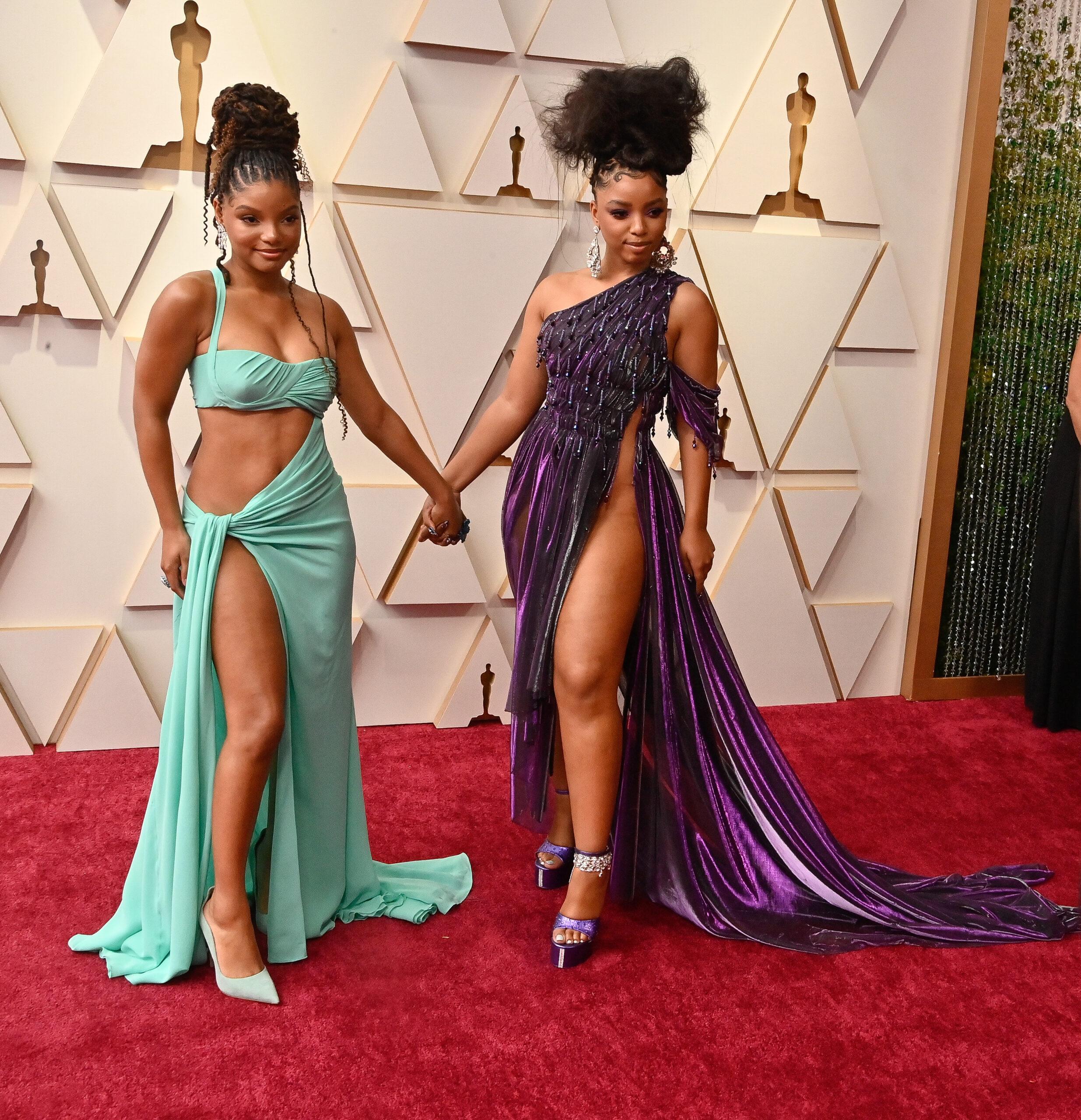 Halle Bailey and Chloe Bailey Arrive for the 94th Academy Awards in Los Angeles