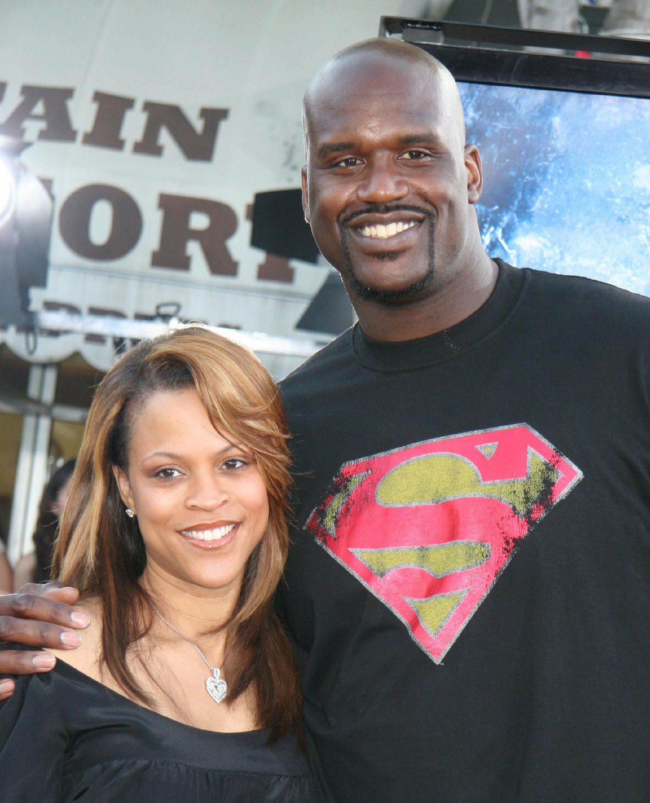 Shaquille O'Neal with wife Shaunie Nelson