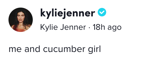 //Kylie Cucumber Girl