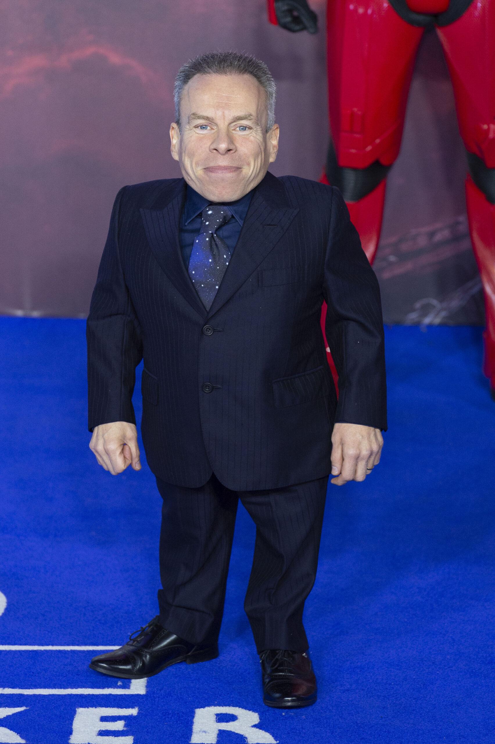 Warwick Davis attends the European Film Premiere of Star Wars: The Rise of Skywalker at the Cineworld Cinema in Leicester Square.