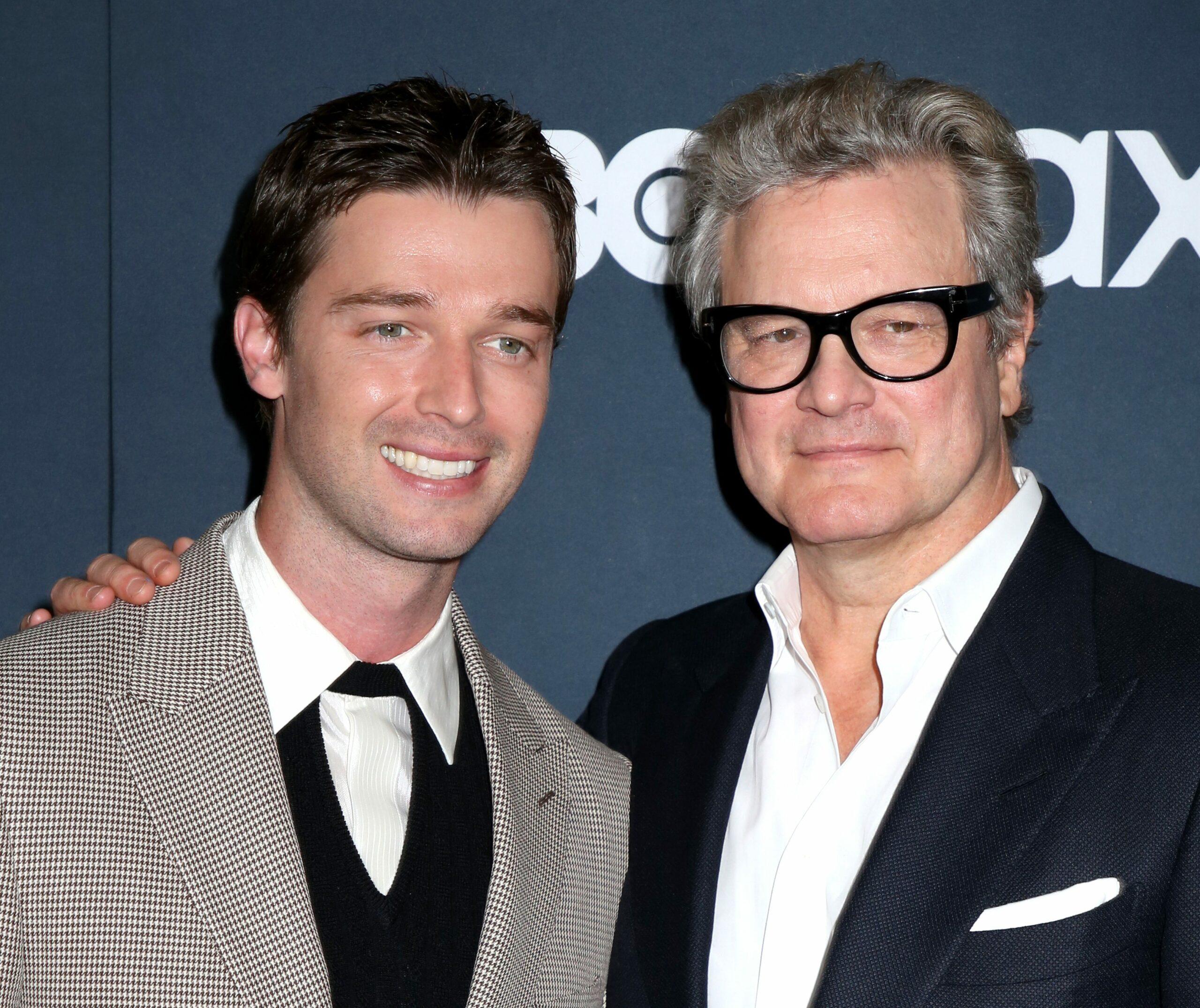 Colin Firth and Patrick Schwarzenegger attending HBO Max's 'The Staircase' Premiere held at MoMA on May 3, 2022 in New York City, NY 
