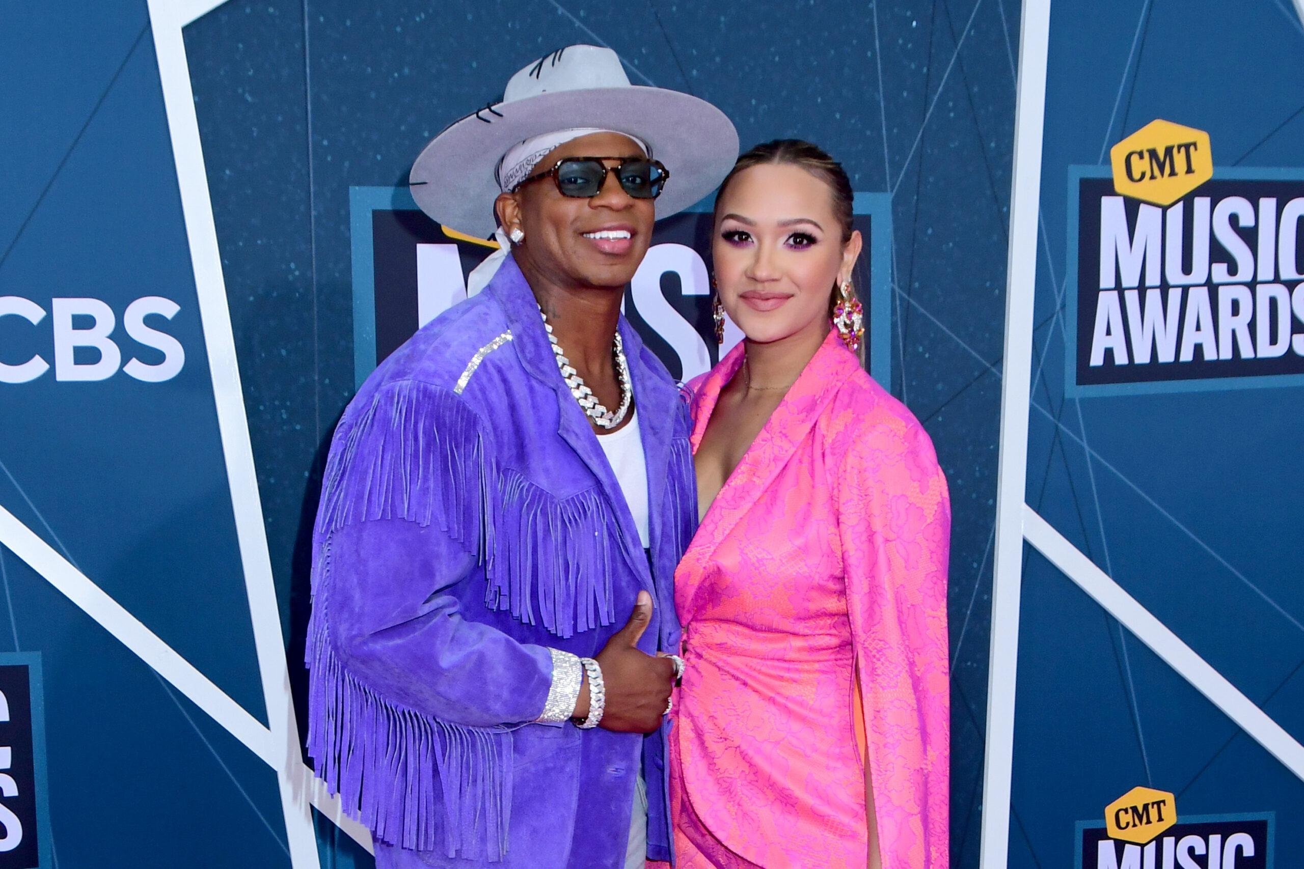 Jimmie Allen and Alexis Gale at 2022 CMT Music Awards