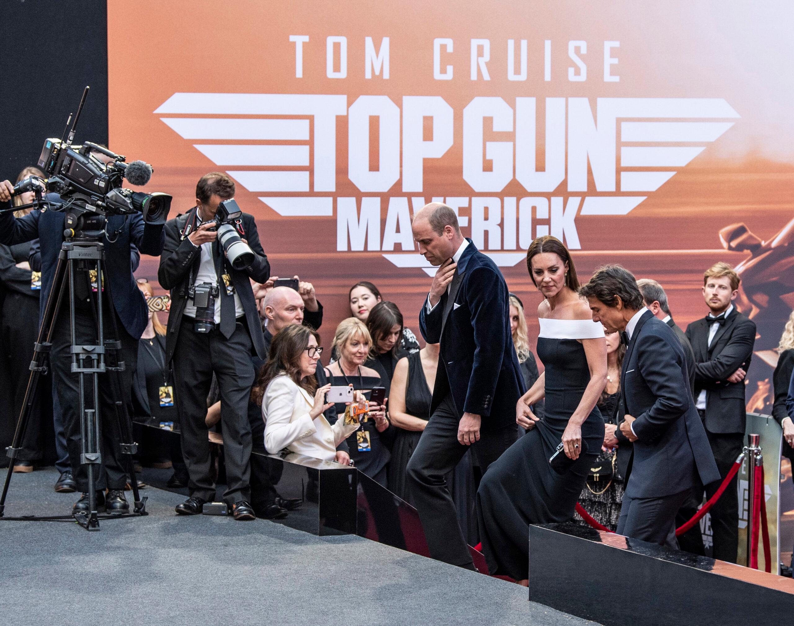 London, UK. William, Duke of Cambridge, Catherine, Duchess of Cambridge a at the Top Gun: Maverick Royal Film Performance at Leicester Square. 19th May 2022. 
