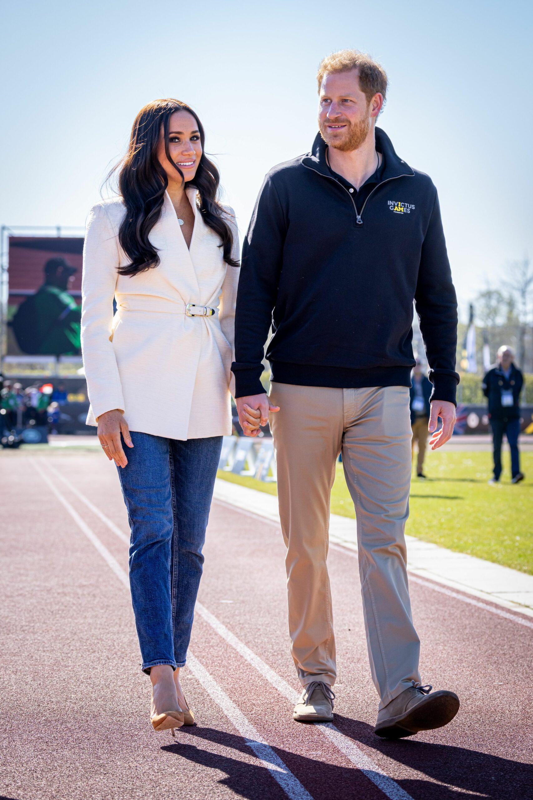 The Duke and Duchess of Sussex are seen at the Invictus Games in the Hague Holland