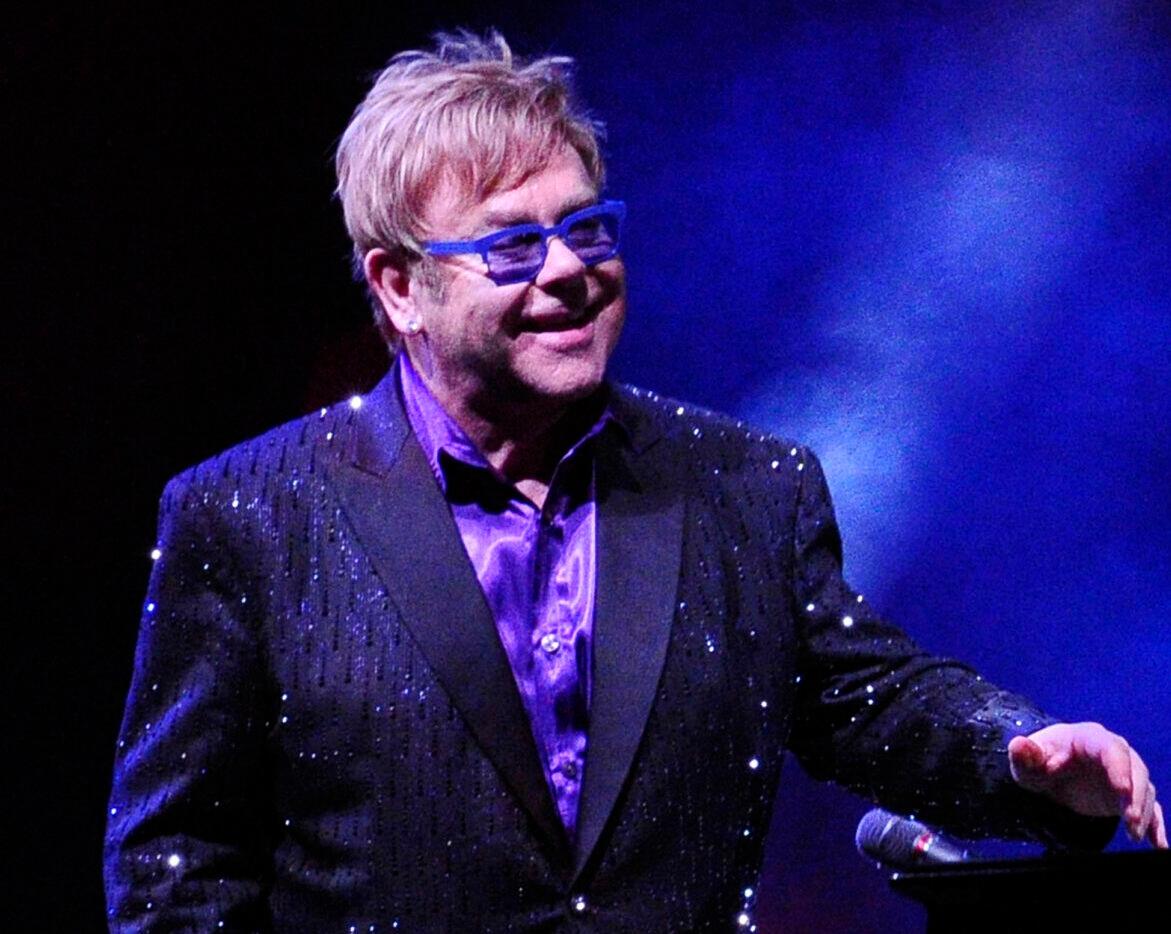 Elton John performing in Porto Cervo Sardinia Italy