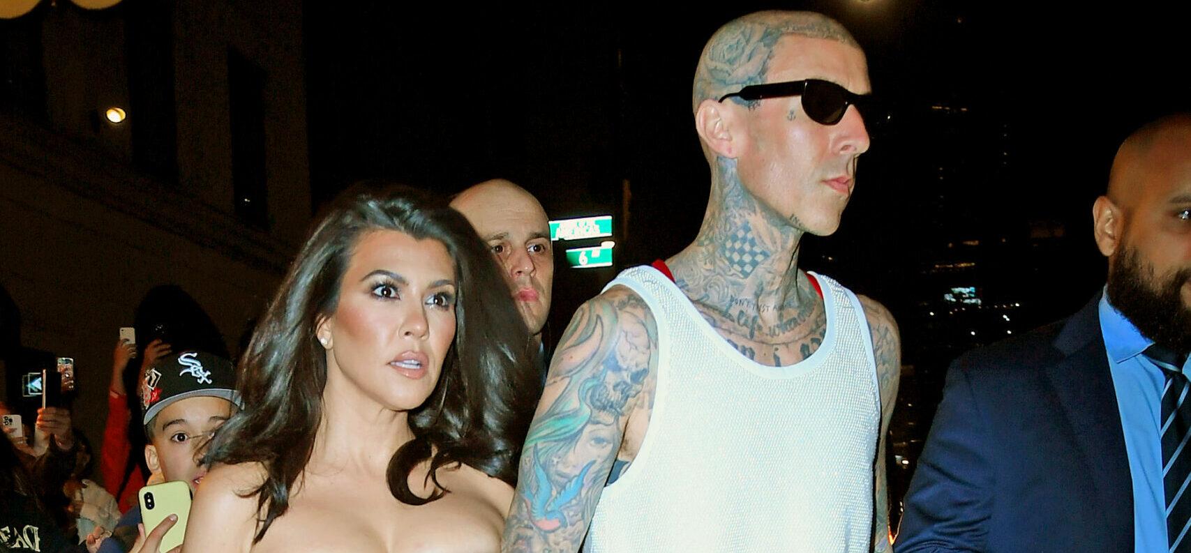 Kourtney Kardashian and Travis Barker head to the Met Gala after party