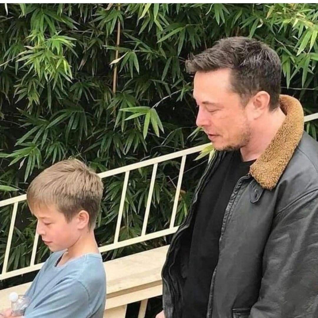 Elon Musk and child